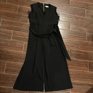 Calvin Klein Black Ruffled Sleeveless jumpsuit